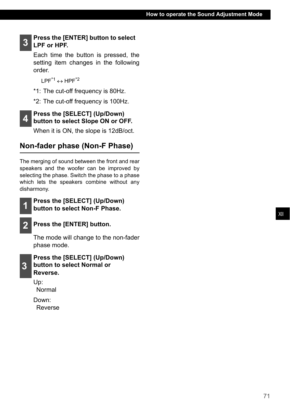 Non-fader phase (non-f phase) | Eclipse - Fujitsu Ten ECLIPSE CD3200 User Manual | Page 71 / 111