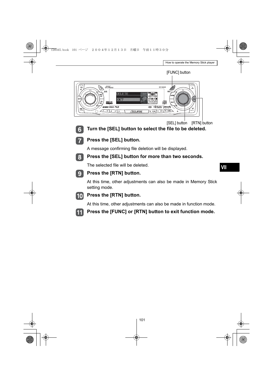 Eclipse - Fujitsu Ten CD8445 User Manual | Page 101 / 212