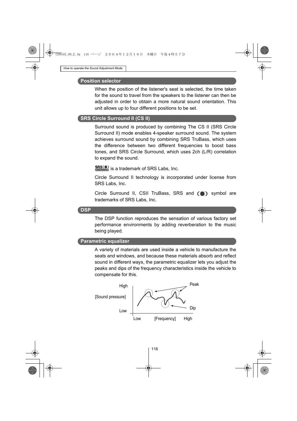 Eclipse - Fujitsu Ten CD8445 User Manual | Page 116 / 212