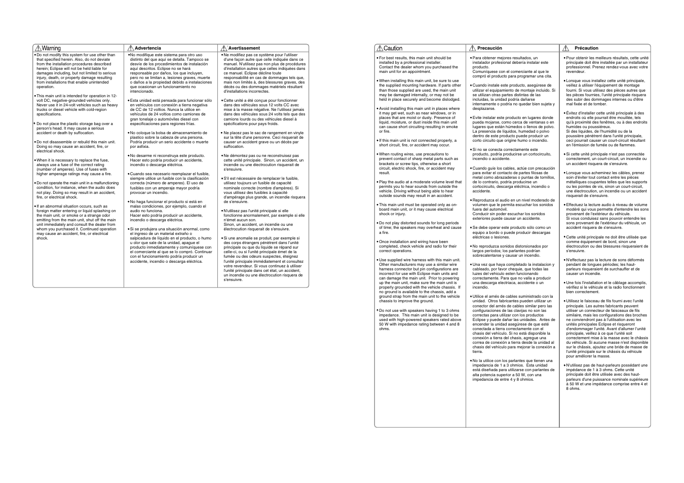 Eclipse - Fujitsu Ten CD1200 User Manual | Page 2 / 8