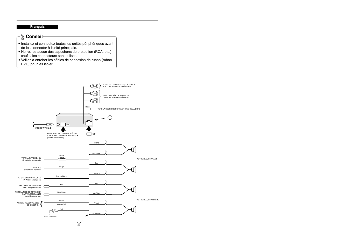 Conseil, Français | Eclipse - Fujitsu Ten CD1200 User Manual | Page 7 / 8