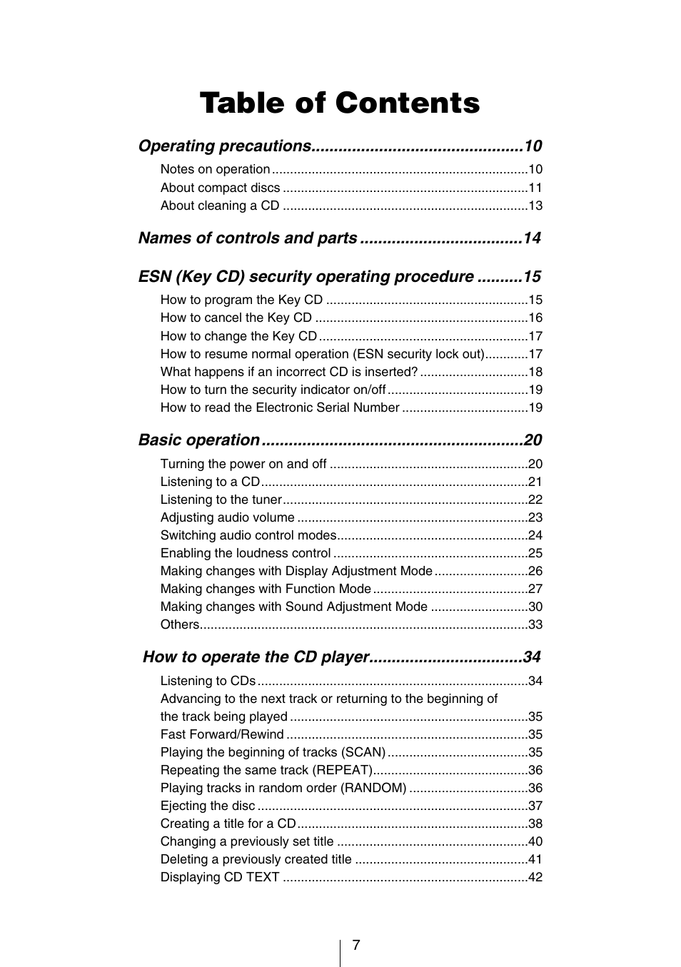 Eclipse - Fujitsu Ten CD5423 User Manual | Page 7 / 96