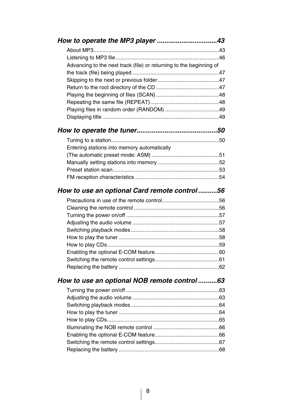 Eclipse - Fujitsu Ten CD5423 User Manual | Page 8 / 96