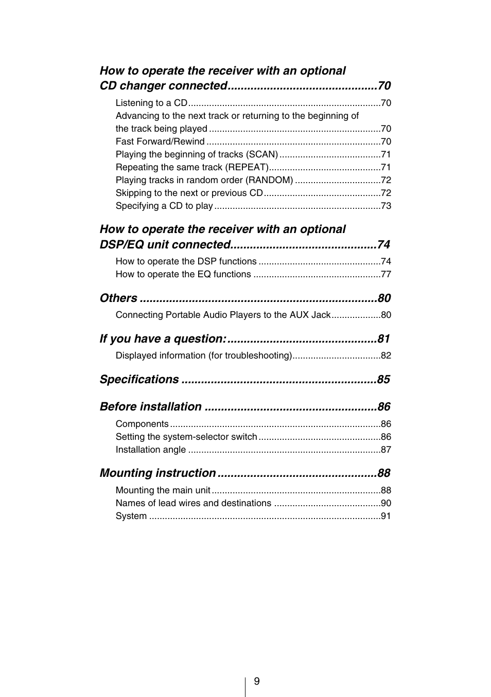 Eclipse - Fujitsu Ten CD5423 User Manual | Page 9 / 96