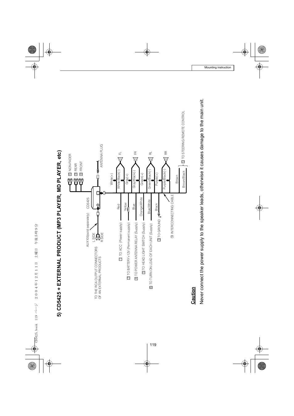 Eclipse - Fujitsu Ten CD5425 User Manual | Page 119 / 124