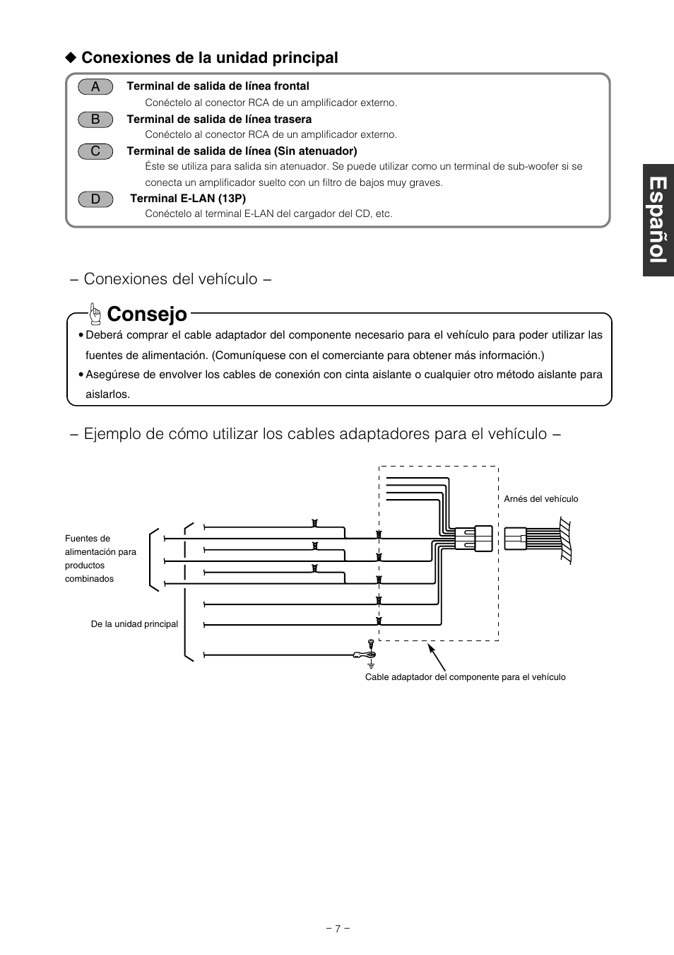 Consejo | Eclipse - Fujitsu Ten CD2000 User Manual | Page 19 / 36