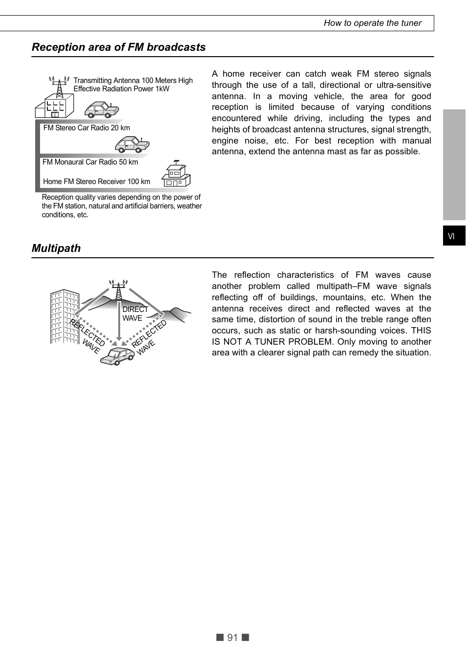 Reception area of fm broadcasts multipath | Eclipse - Fujitsu Ten CD5425E User Manual | Page 27 / 62