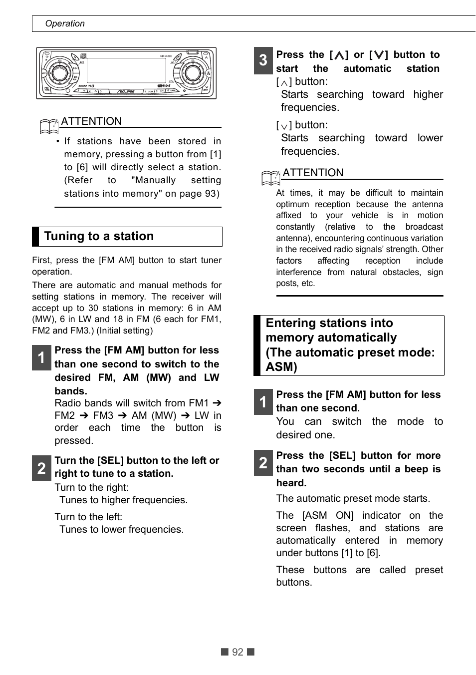 Eclipse - Fujitsu Ten CD5425E User Manual | Page 28 / 62