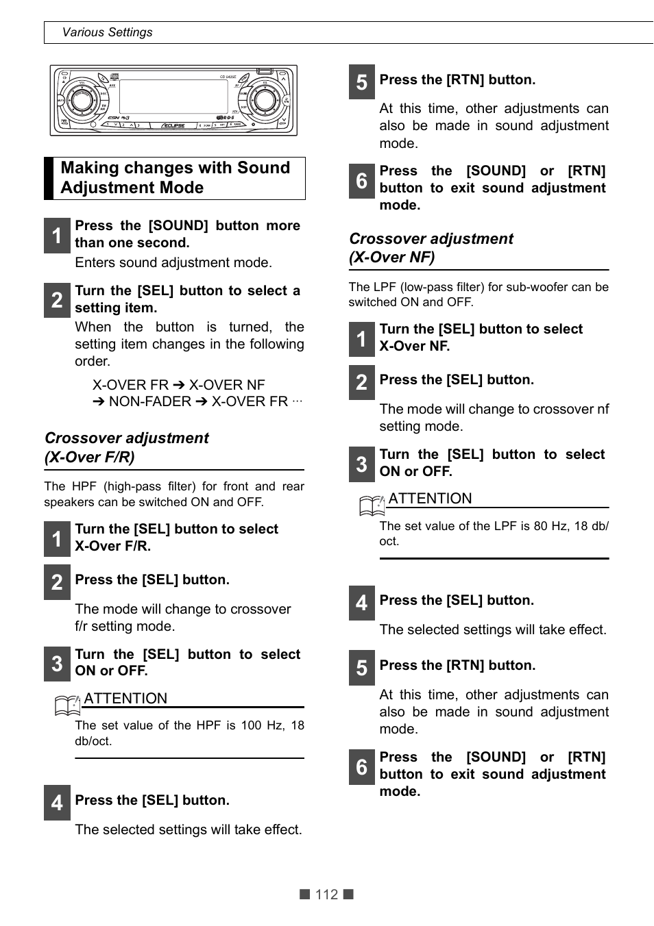 Eclipse - Fujitsu Ten CD5425E User Manual | Page 48 / 62