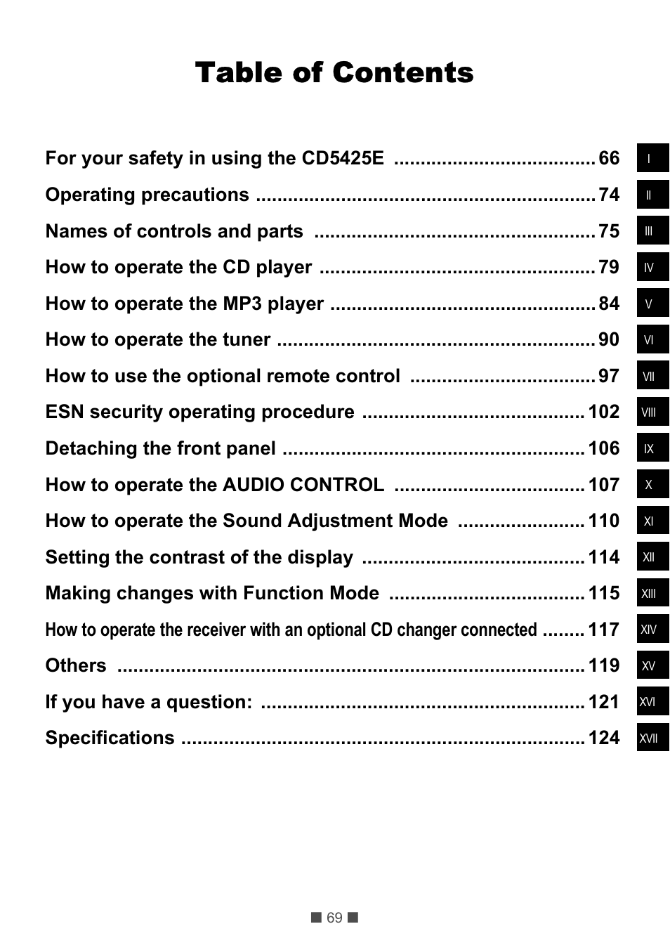 Eclipse - Fujitsu Ten CD5425E User Manual | Page 5 / 62