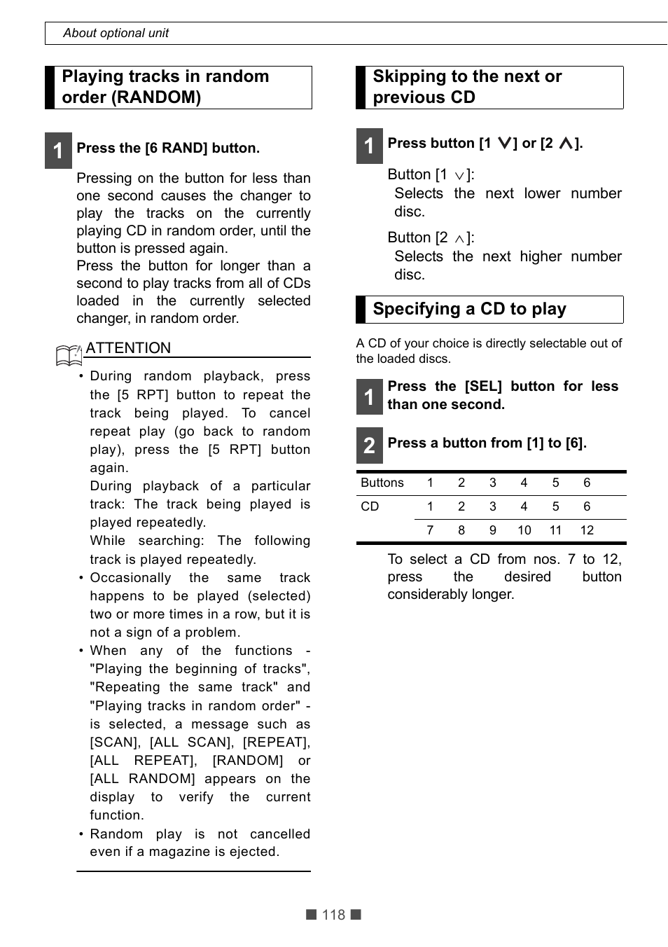 Playing tracks in random order (random), Skipping to the next or previous cd, Specifying a cd to play | Eclipse - Fujitsu Ten CD5425E User Manual | Page 54 / 62