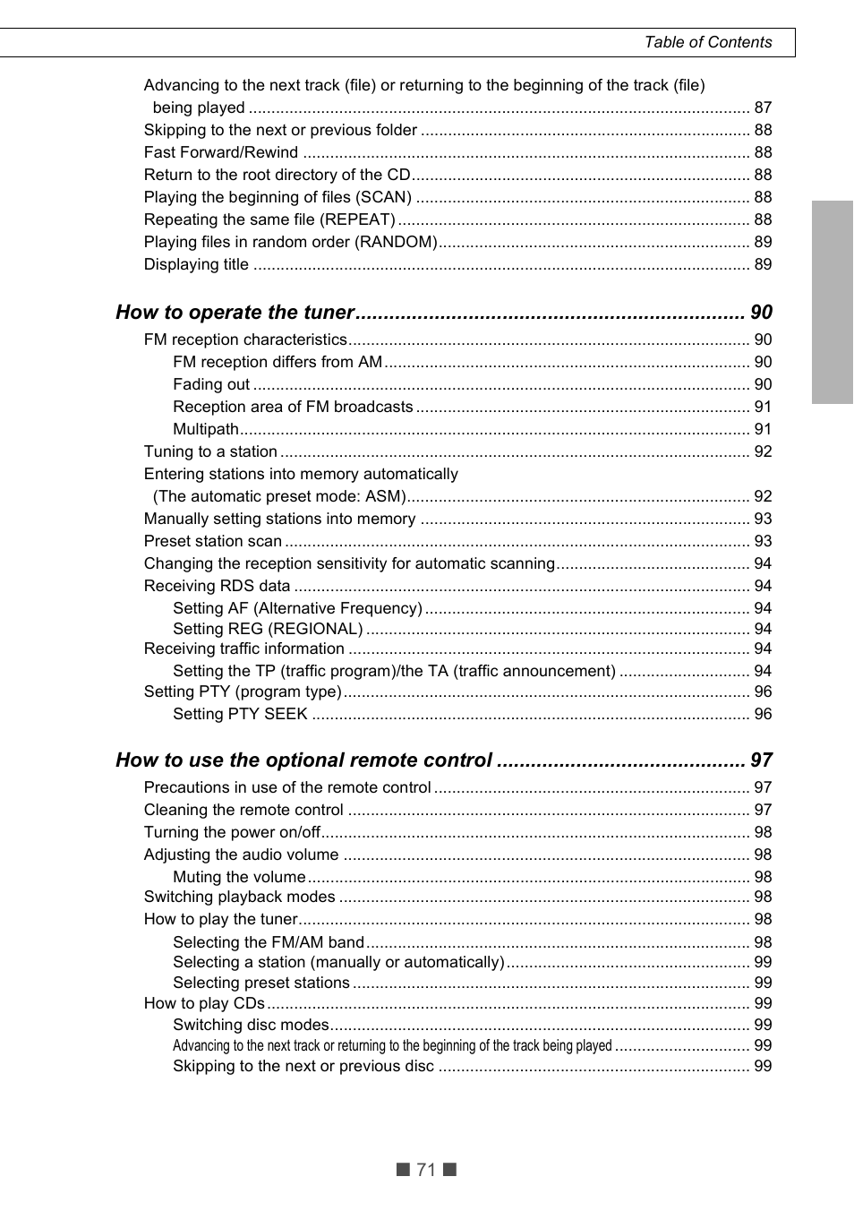 How to operate the tuner, How to use the optional remote control | Eclipse - Fujitsu Ten CD5425E User Manual | Page 7 / 62