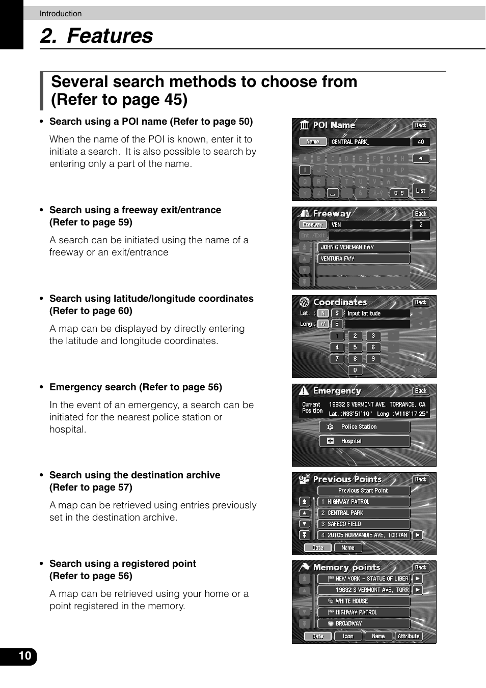 Features | Eclipse - Fujitsu Ten AVN6600 User Manual | Page 10 / 163