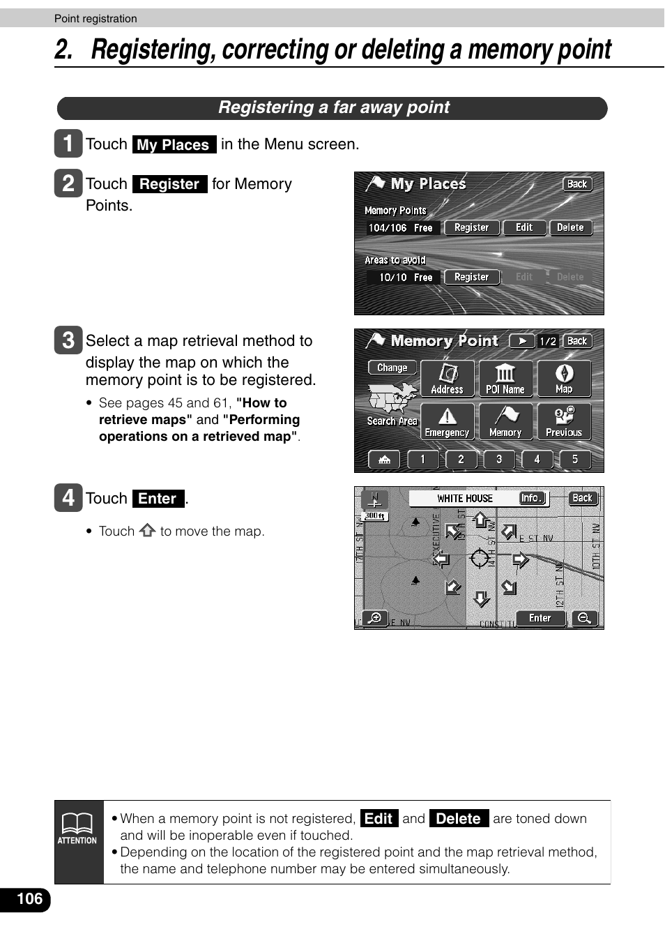 Registering a far away point | Eclipse - Fujitsu Ten AVN6600 User Manual | Page 106 / 163
