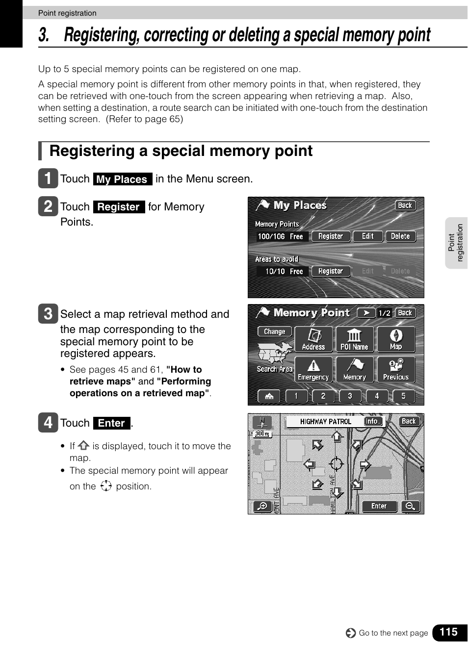 Registering a special memory point | Eclipse - Fujitsu Ten AVN6600 User Manual | Page 115 / 163