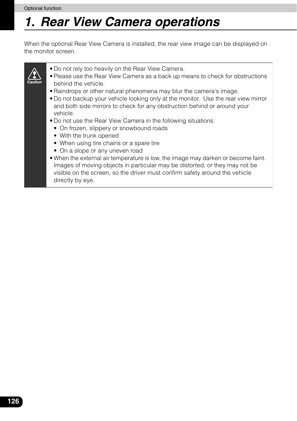 Rear view camera operations | Eclipse - Fujitsu Ten AVN6600 User Manual | Page 126 / 163