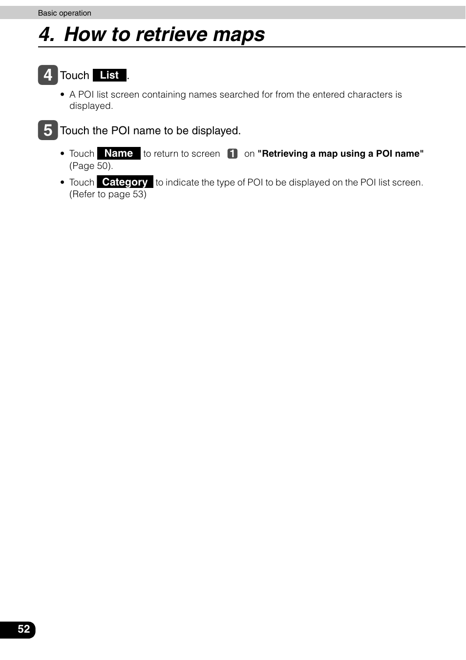 How to retrieve maps | Eclipse - Fujitsu Ten AVN6600 User Manual | Page 52 / 163