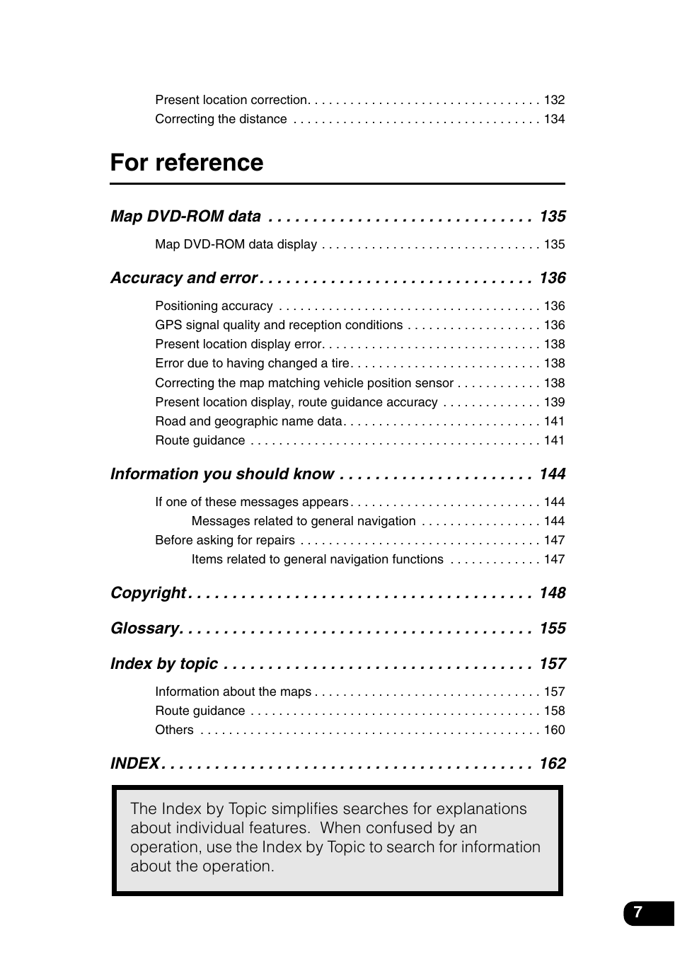For reference | Eclipse - Fujitsu Ten AVN6600 User Manual | Page 7 / 163