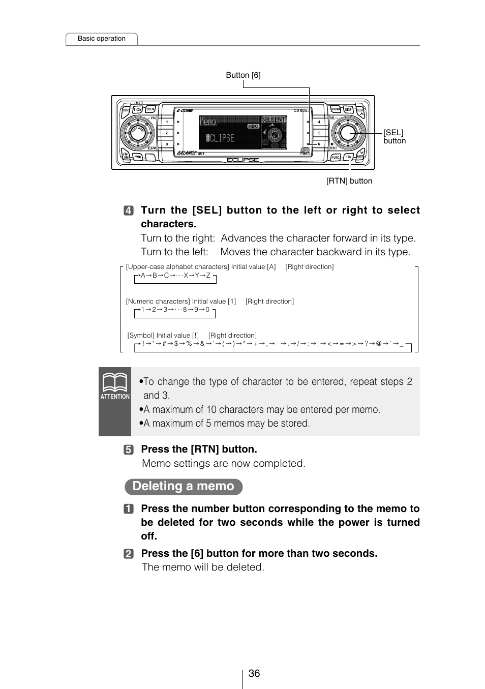 Eclipse - Fujitsu Ten CD8053 User Manual | Page 36 / 132