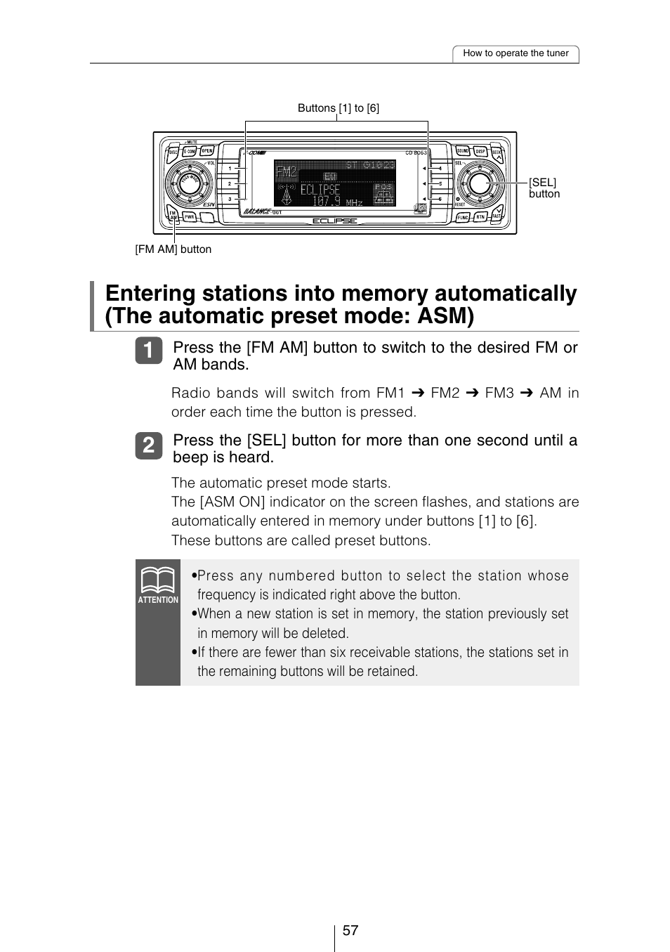 Eclipse - Fujitsu Ten CD8053 User Manual | Page 57 / 132