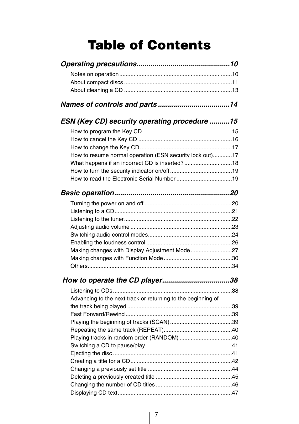 Eclipse - Fujitsu Ten CD8053 User Manual | Page 7 / 132