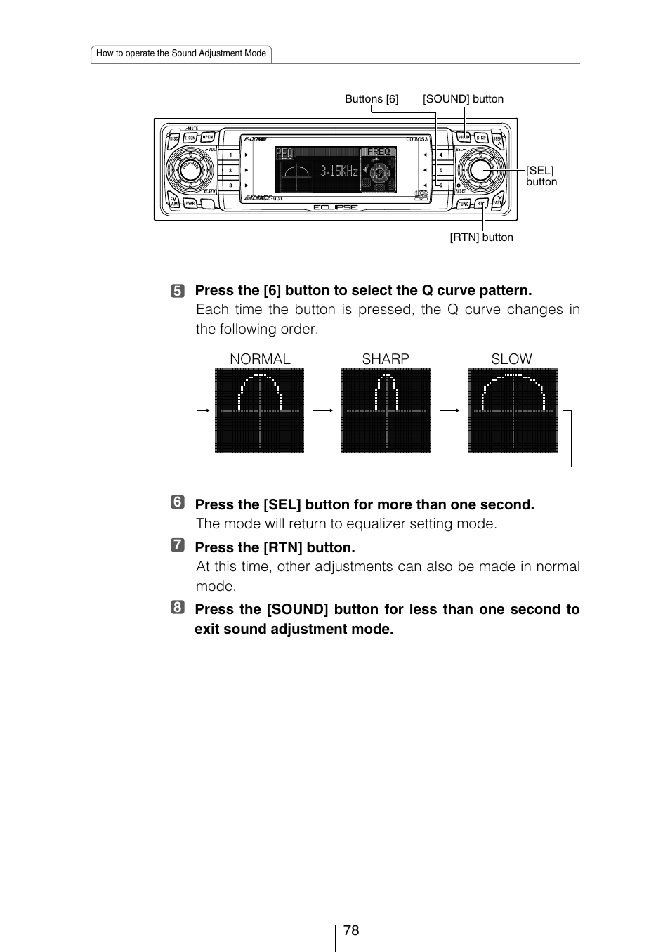 Eclipse - Fujitsu Ten CD8053 User Manual | Page 78 / 132