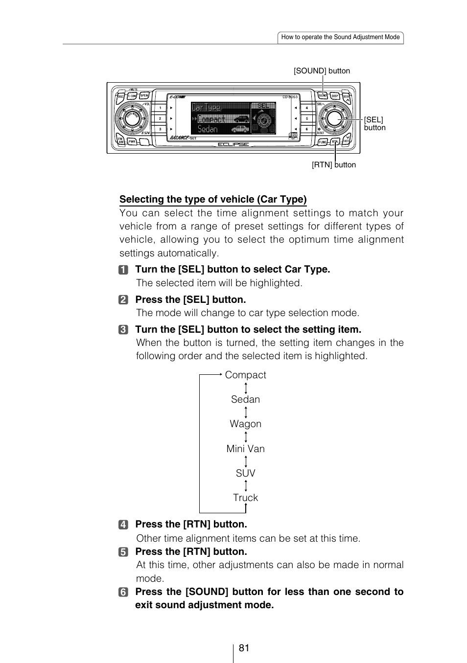 Eclipse - Fujitsu Ten CD8053 User Manual | Page 81 / 132