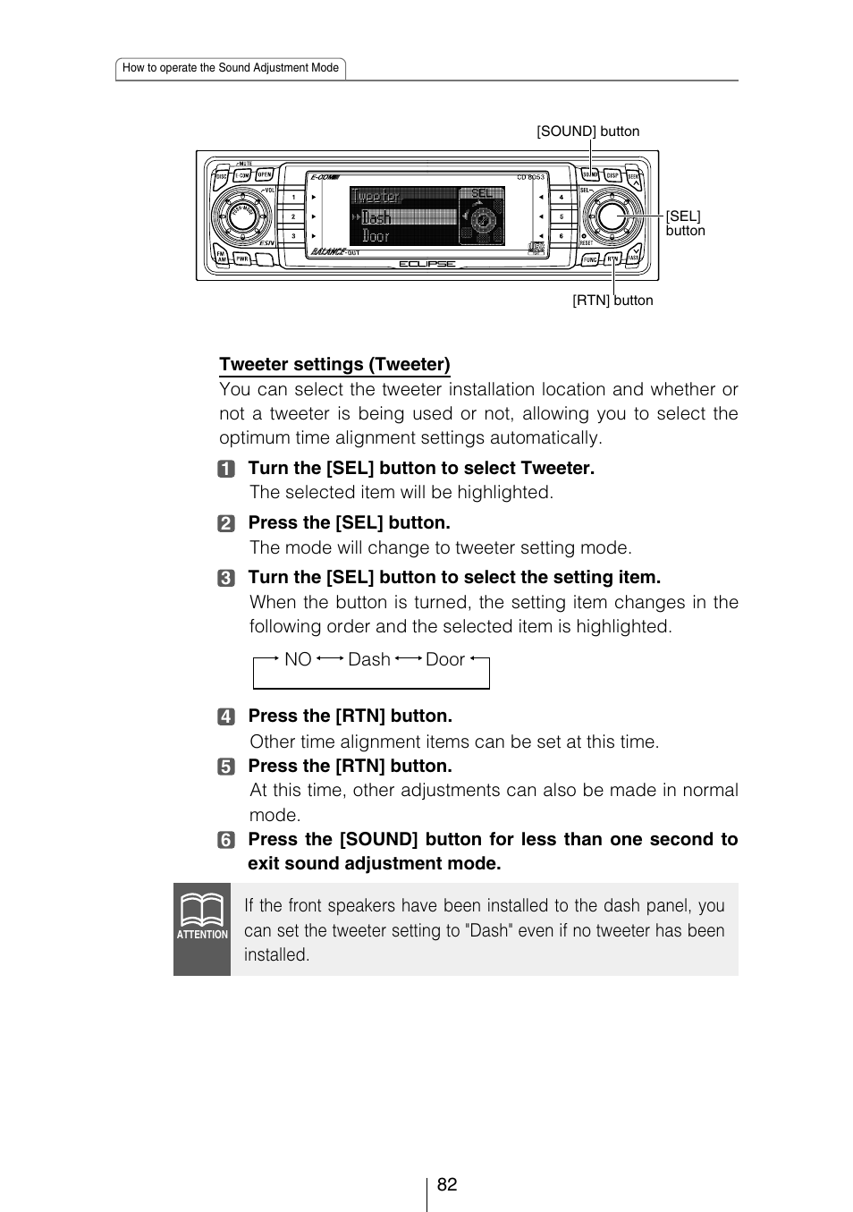 Eclipse - Fujitsu Ten CD8053 User Manual | Page 82 / 132