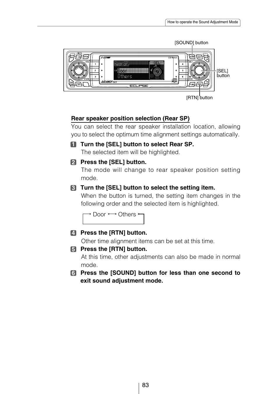 Eclipse - Fujitsu Ten CD8053 User Manual | Page 83 / 132