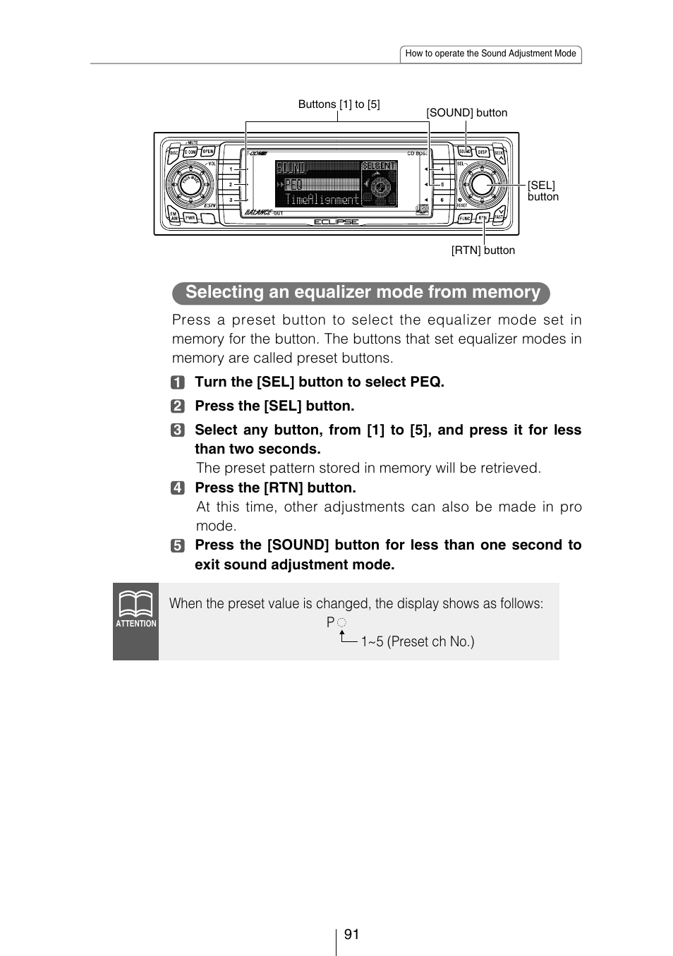 Eclipse - Fujitsu Ten CD8053 User Manual | Page 91 / 132