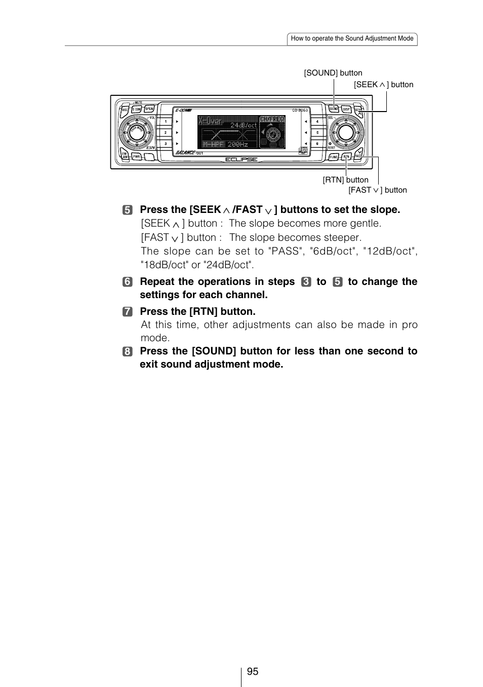 Eclipse - Fujitsu Ten CD8053 User Manual | Page 95 / 132