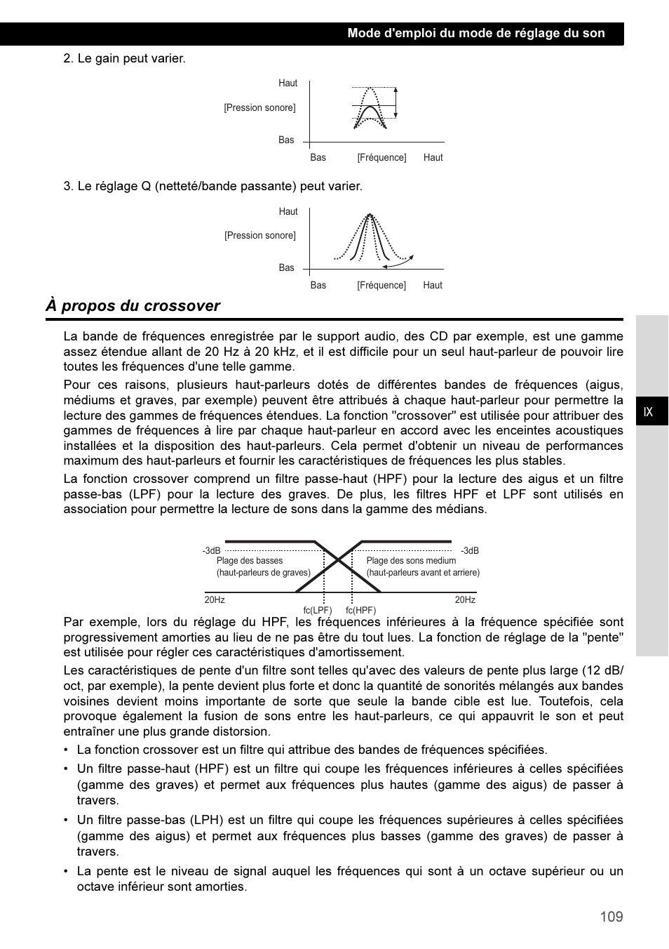 À propos du crossover | Eclipse - Fujitsu Ten CD3100 User Manual | Page 109 / 215