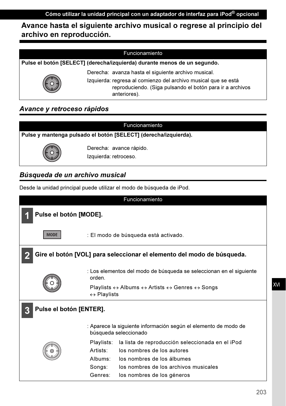 Avance y retroceso rápidos, Búsqueda de un archivo musical | Eclipse - Fujitsu Ten CD3100 User Manual | Page 203 / 215