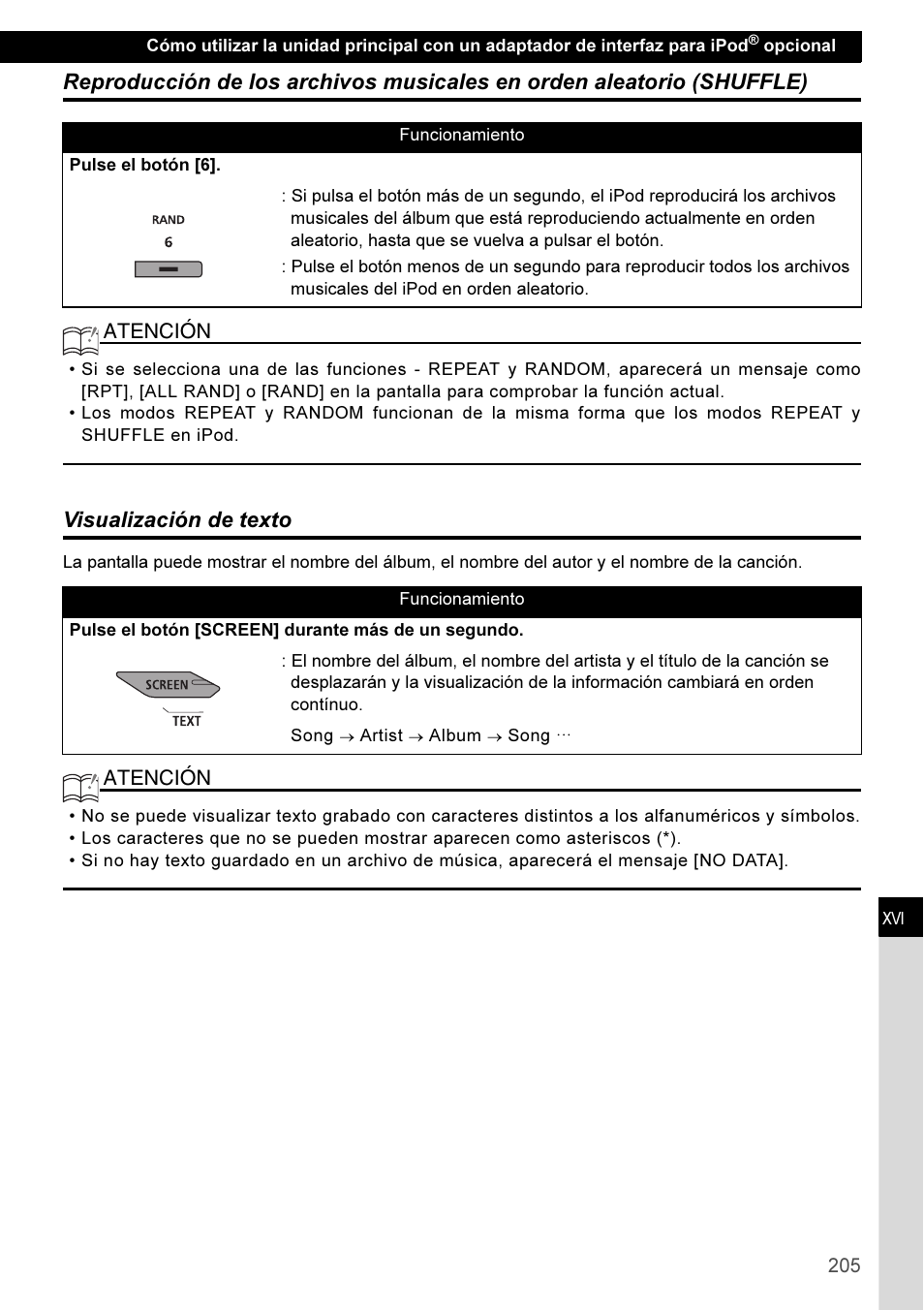 Visualización de texto | Eclipse - Fujitsu Ten CD3100 User Manual | Page 205 / 215