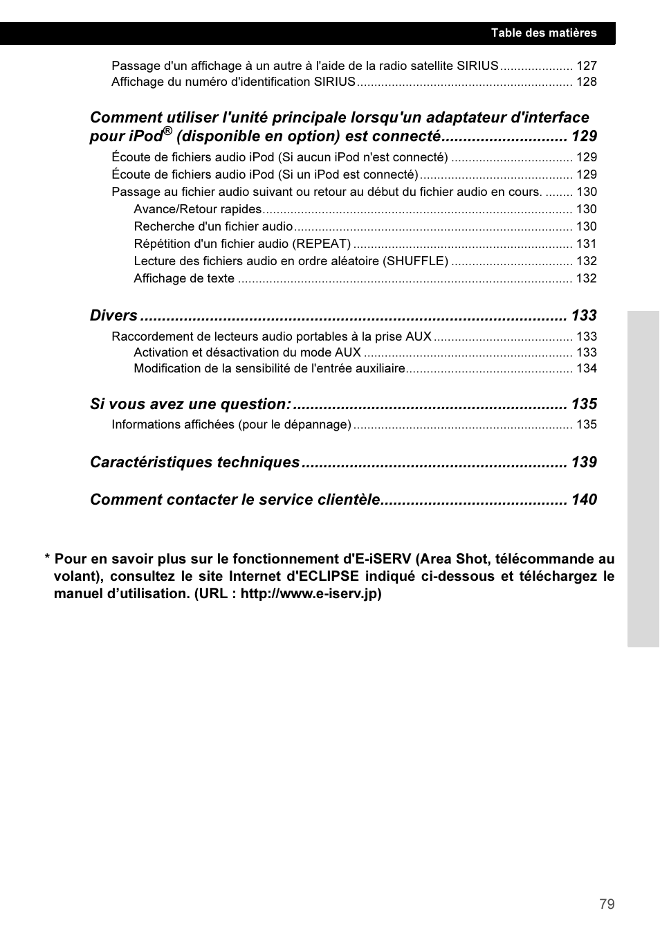 Eclipse - Fujitsu Ten CD3100 User Manual | Page 79 / 215