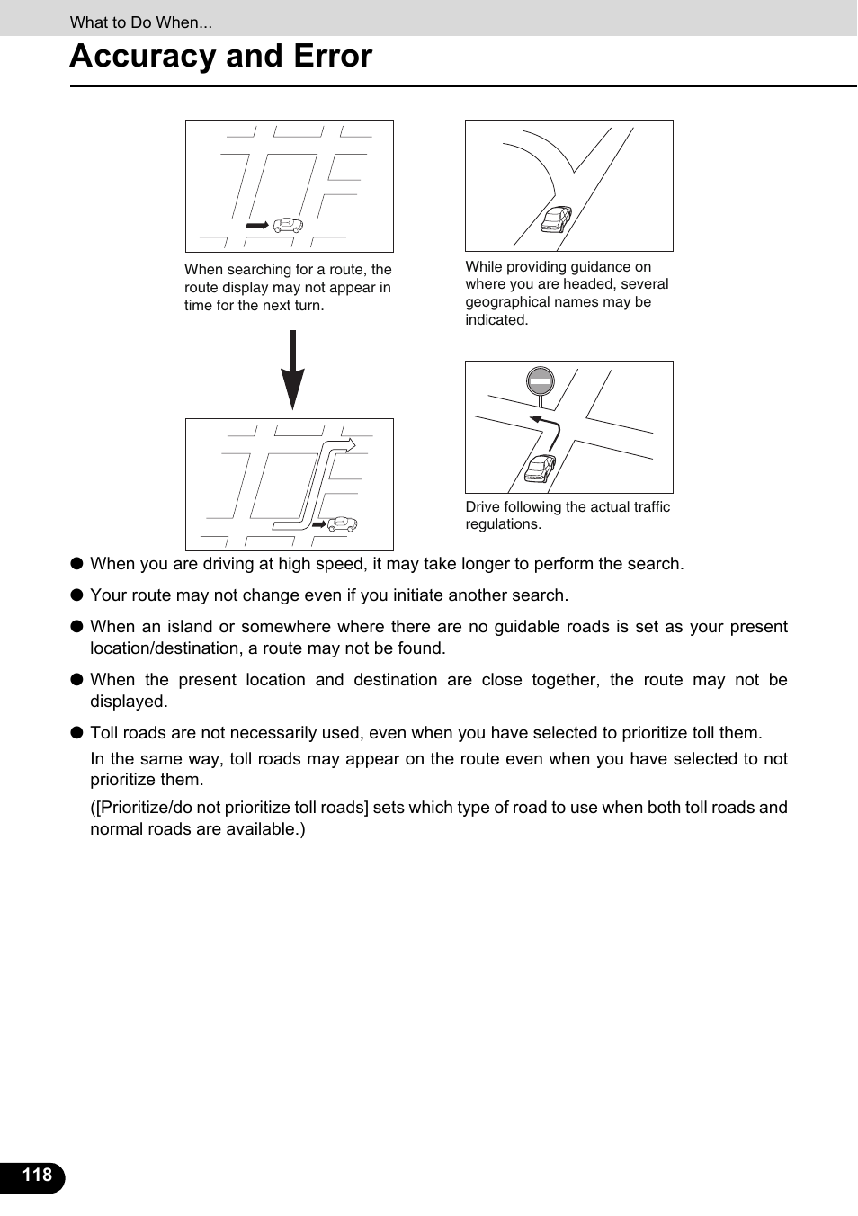 Accuracy and error | Eclipse - Fujitsu Ten ECLIPSE AVN726E User Manual | Page 120 / 230