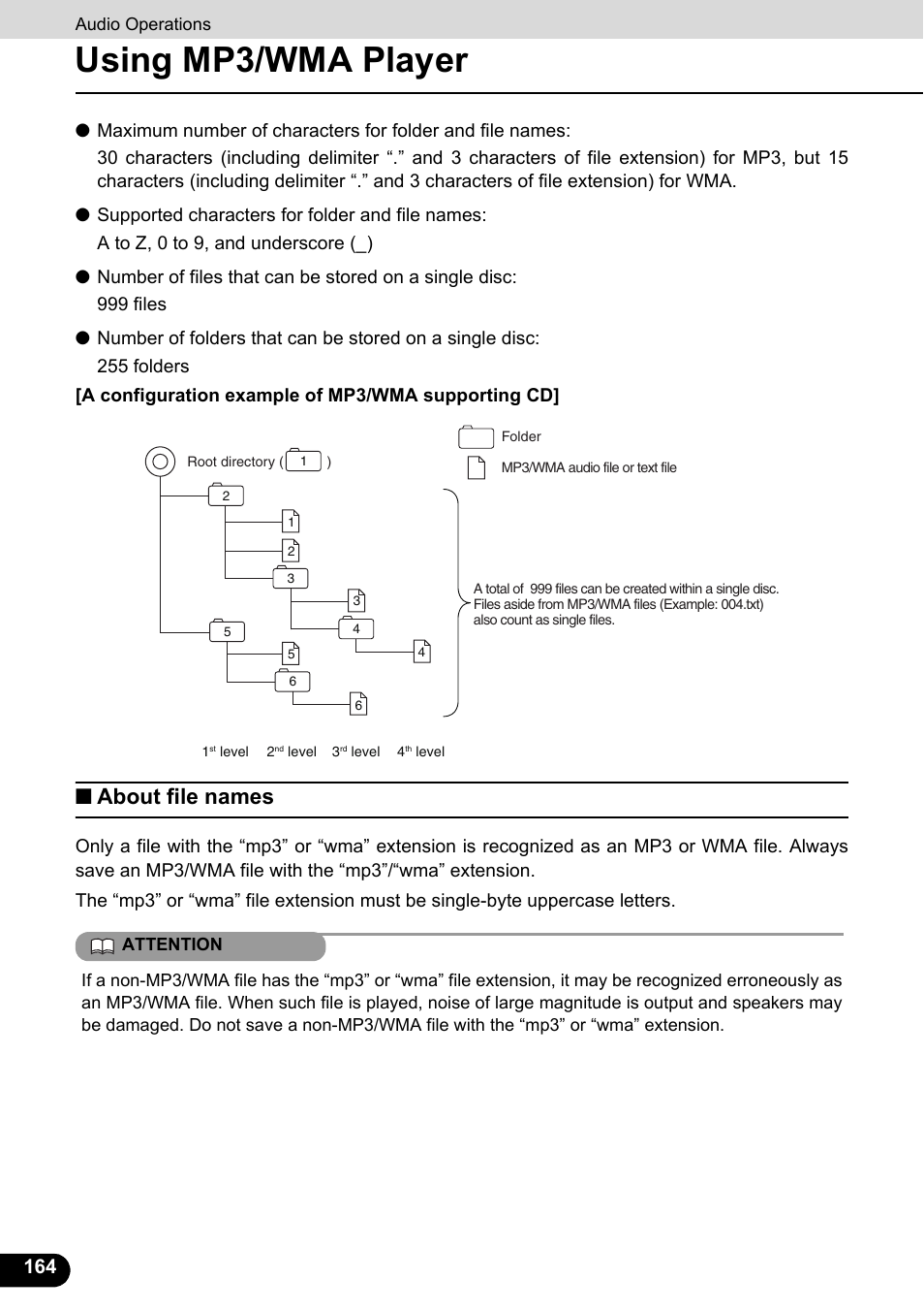 About file names, Using mp3/wma player | Eclipse - Fujitsu Ten ECLIPSE AVN726E User Manual | Page 166 / 230