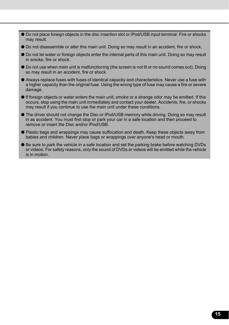 Eclipse - Fujitsu Ten ECLIPSE AVN726E User Manual | Page 17 / 230