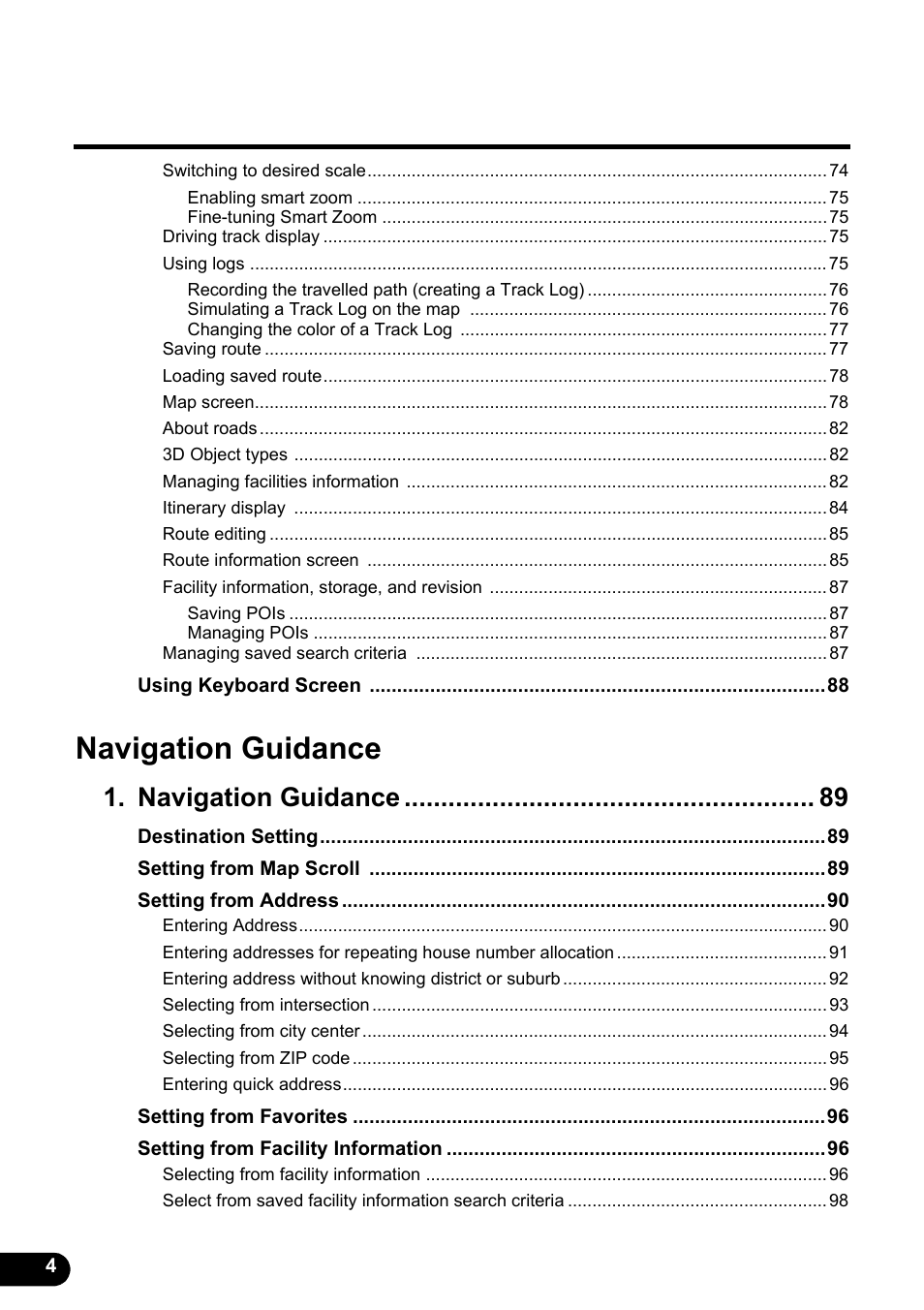 Navigation guidance | Eclipse - Fujitsu Ten ECLIPSE AVN726E User Manual | Page 6 / 230