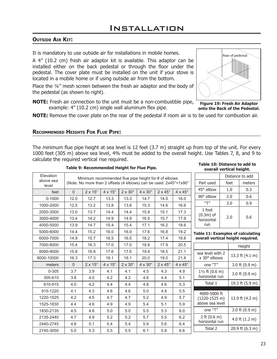 Installation | Enviro Kodiak 1700 Fireplace Freestanding User Manual | Page 23 / 50