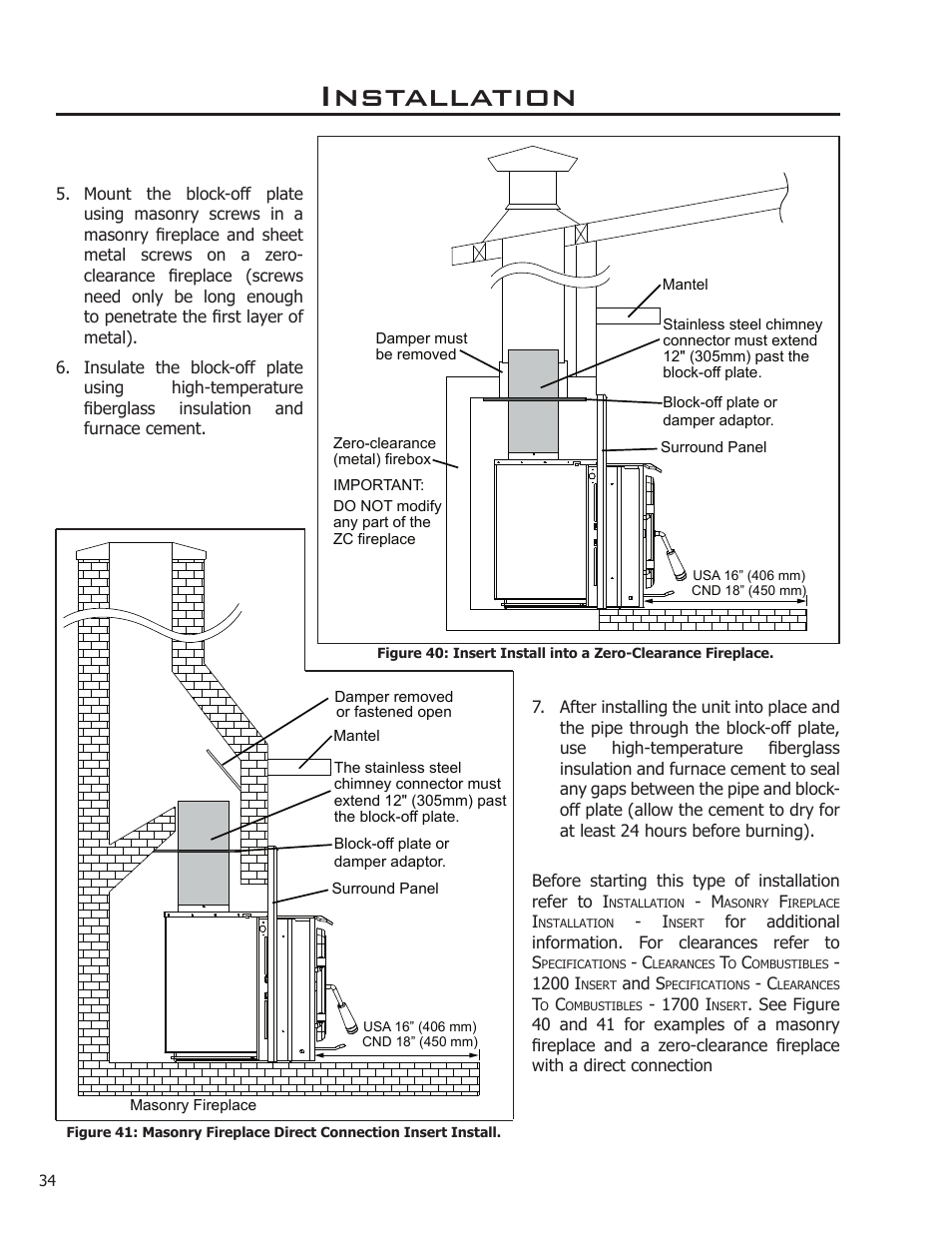 Installation | Enviro Kodiak 1700 Fireplace Freestanding User Manual | Page 34 / 50