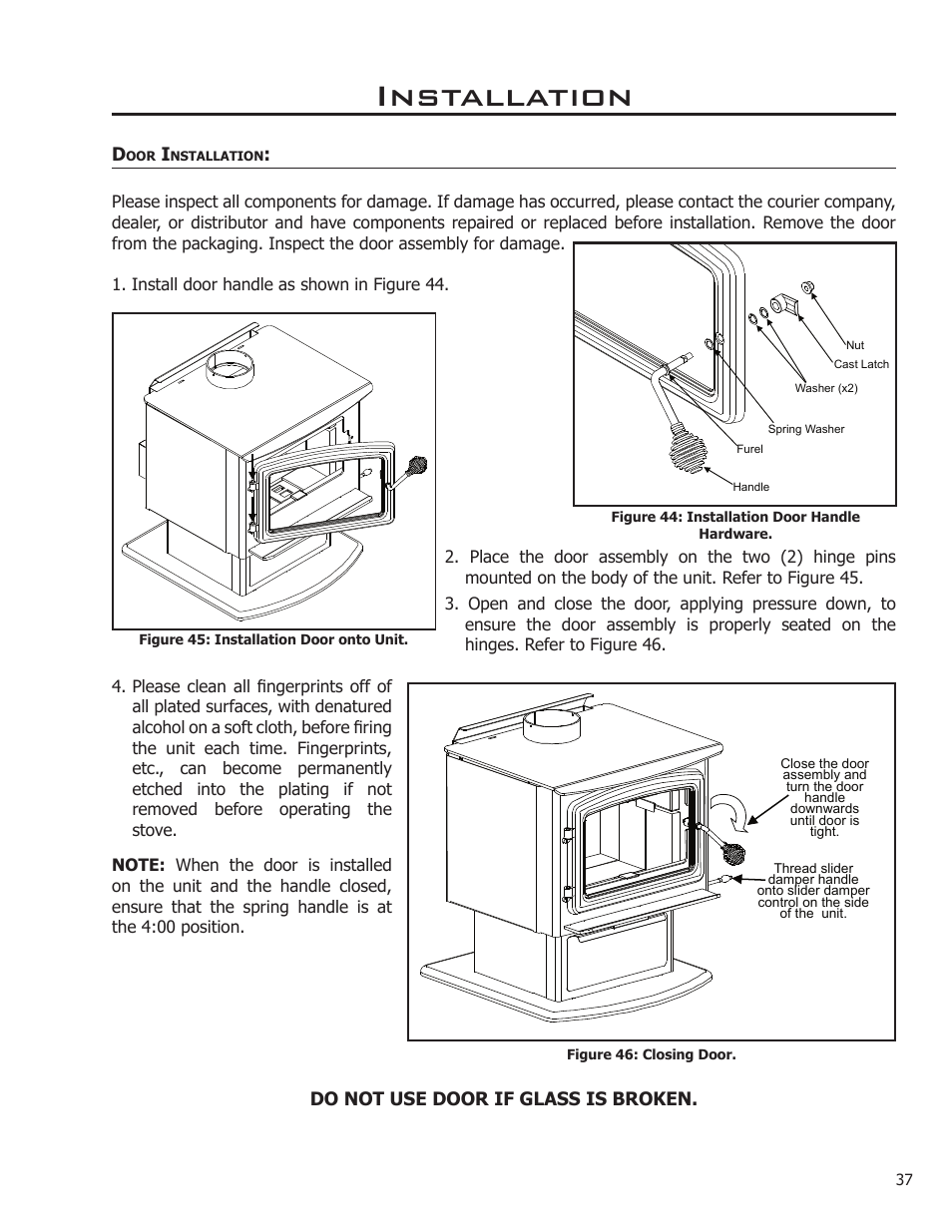 Installation | Enviro Kodiak 1700 Fireplace Freestanding User Manual | Page 37 / 50