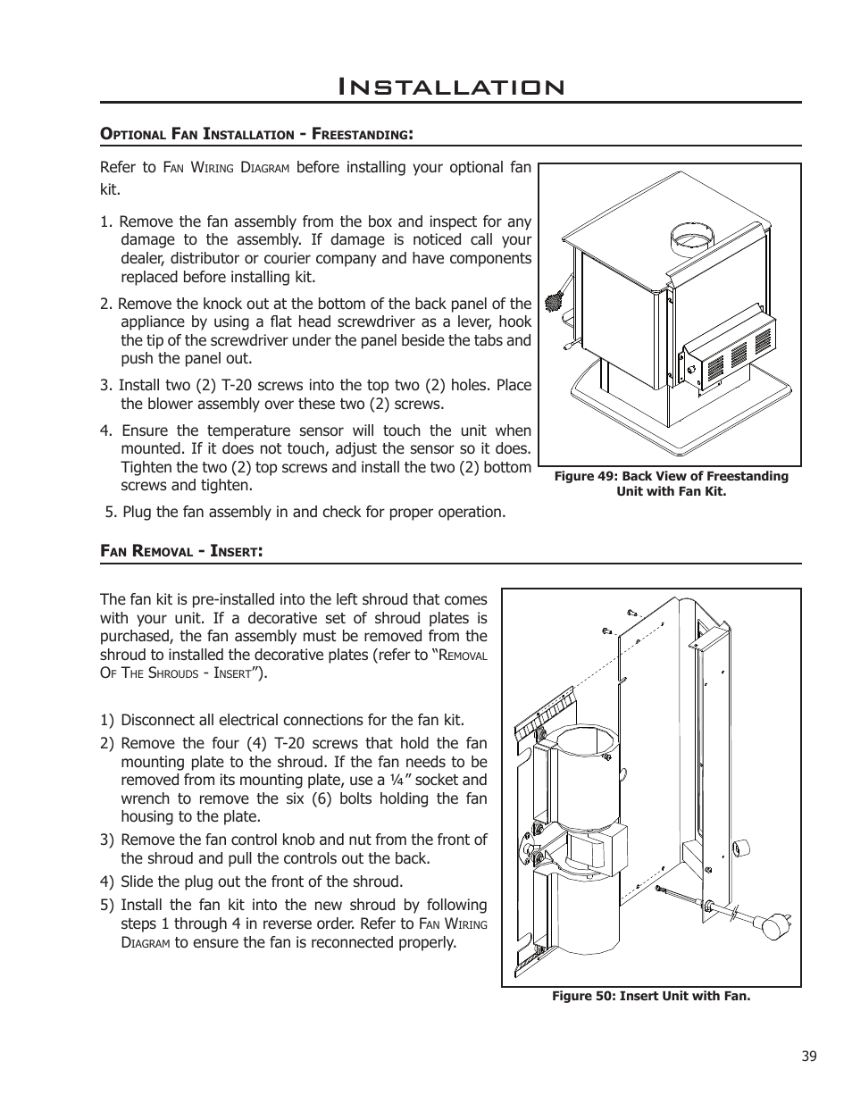 Installation | Enviro Kodiak 1700 Fireplace Freestanding User Manual | Page 39 / 50