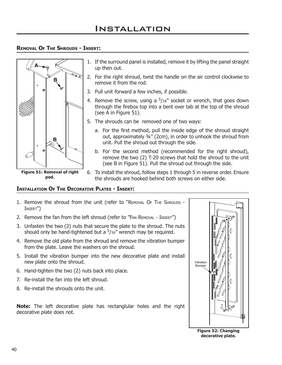 Installation | Enviro Kodiak 1700 Fireplace Freestanding User Manual | Page 40 / 50