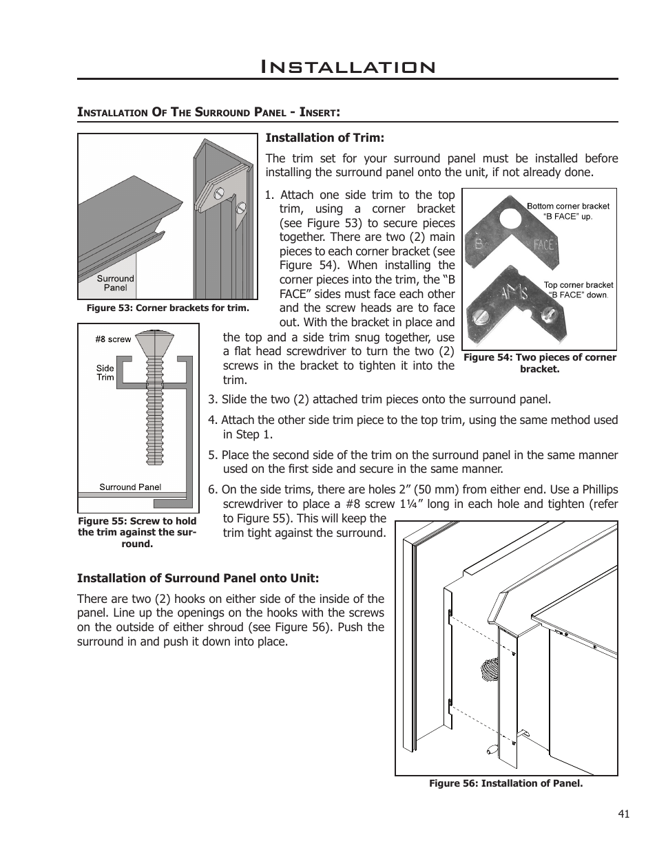 Installation | Enviro Kodiak 1700 Fireplace Freestanding User Manual | Page 41 / 50