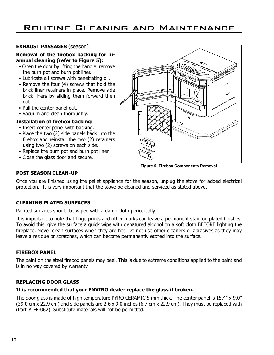 Routine cleaning and maintenance | Enviro Meridian User Manual | Page 10 / 44