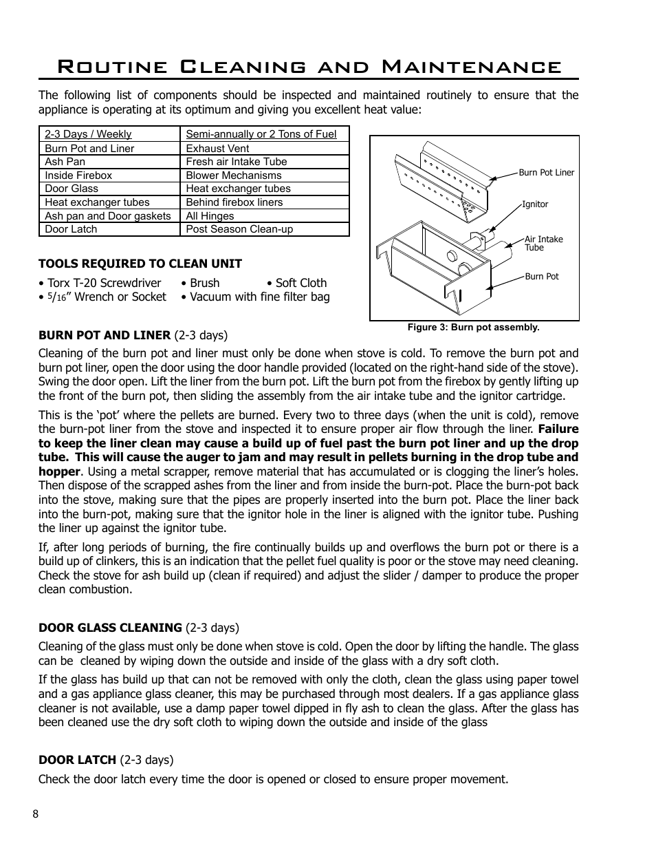 Routine cleaning and maintenance | Enviro Meridian User Manual | Page 8 / 44