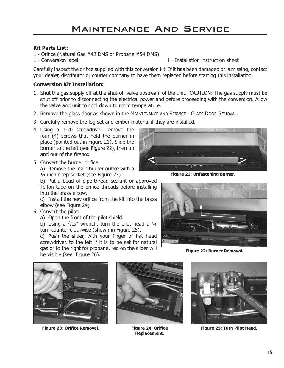 Maintenance and service | Enviro Sonnet C-11253 User Manual | Page 15 / 48