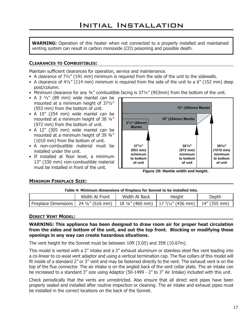 Initial installation | Enviro Sonnet C-11253 User Manual | Page 17 / 48