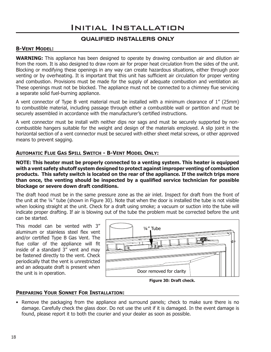 Initial installation | Enviro Sonnet C-11253 User Manual | Page 18 / 48